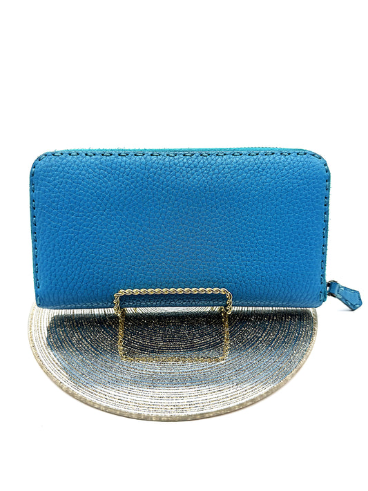 Fendi Selleria Blue Long Wallet