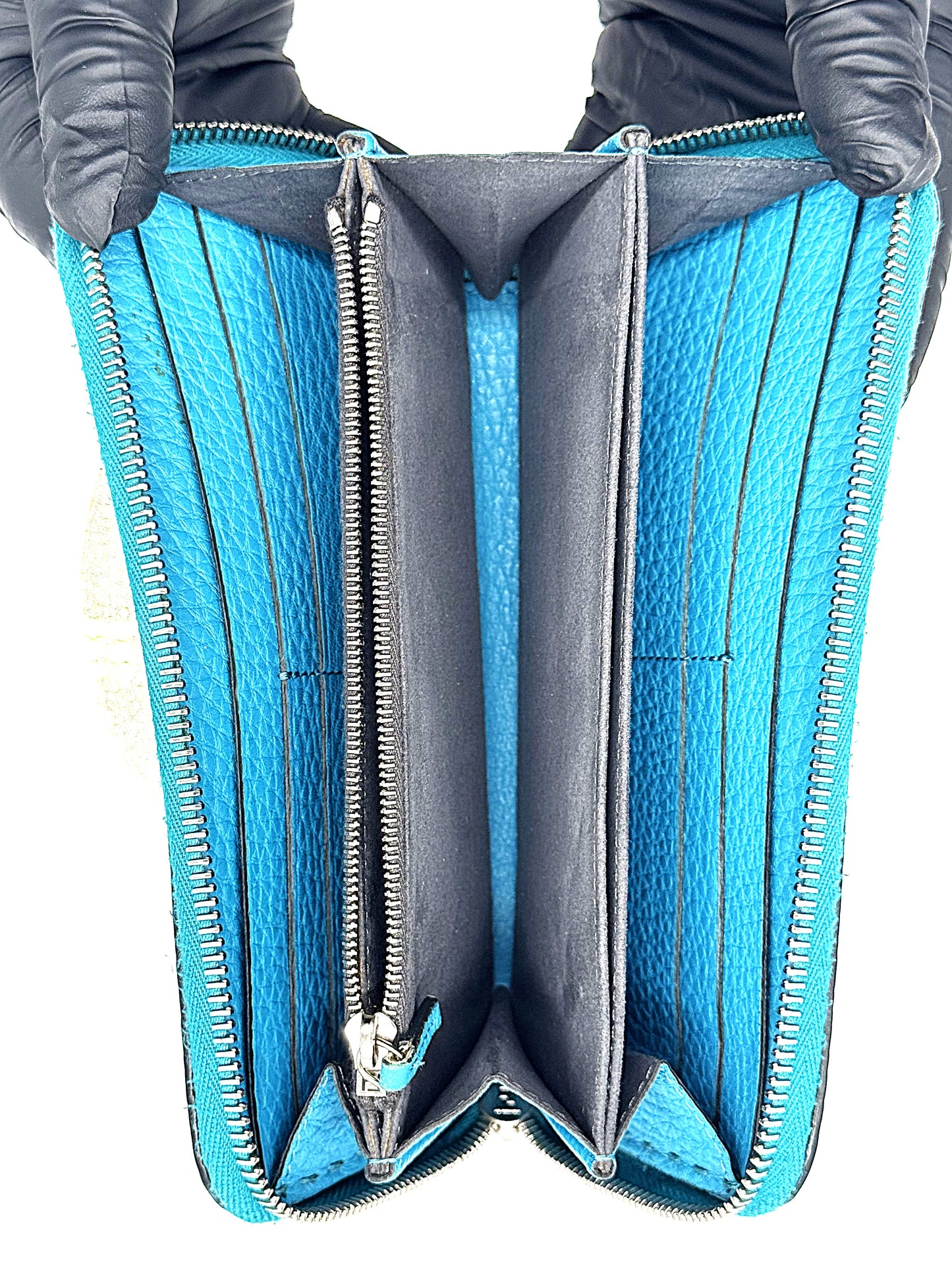 Fendi Selleria Blue Long Wallet