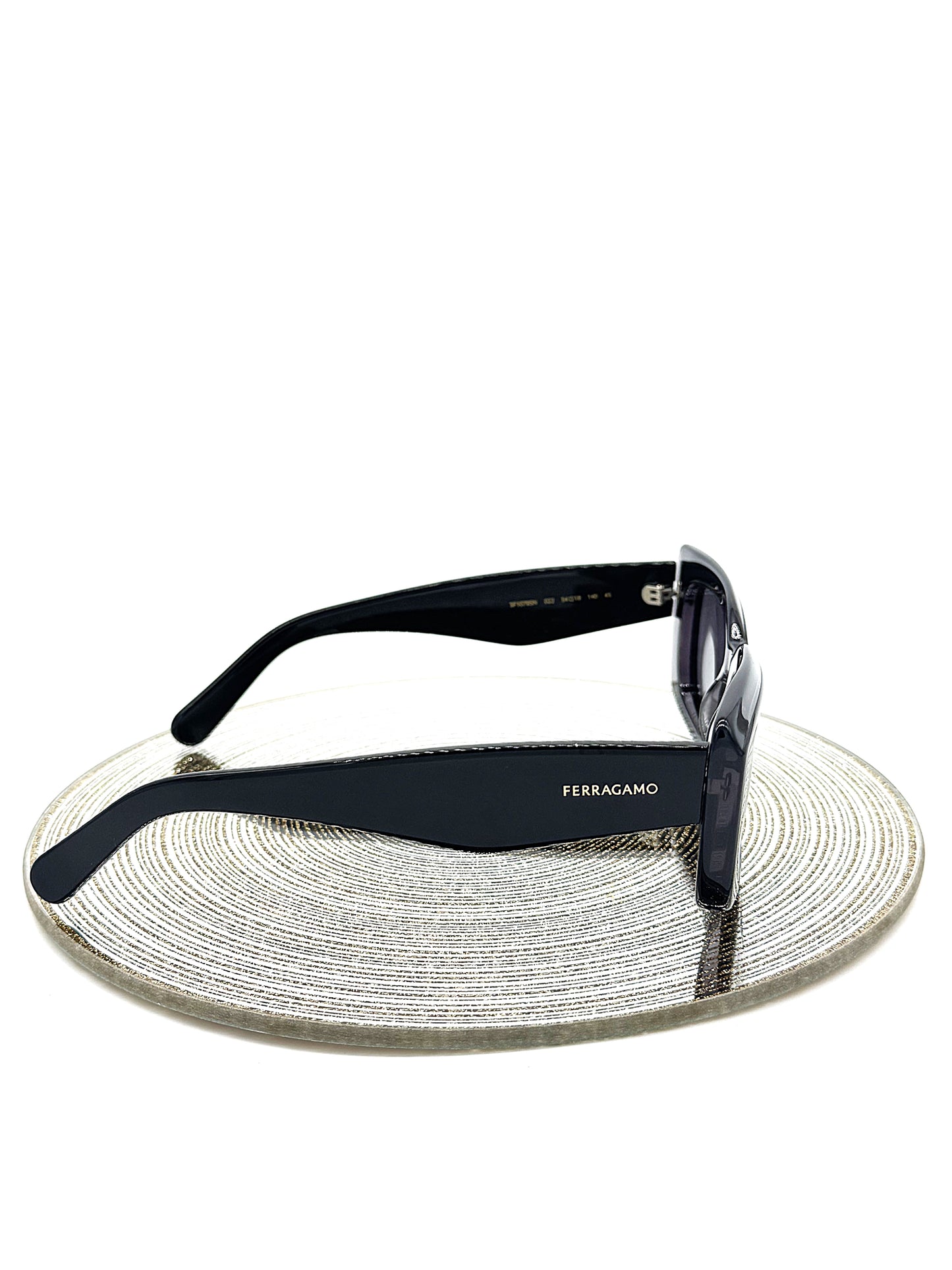 Slavatore Ferragamo All Black Rectangle Frames
