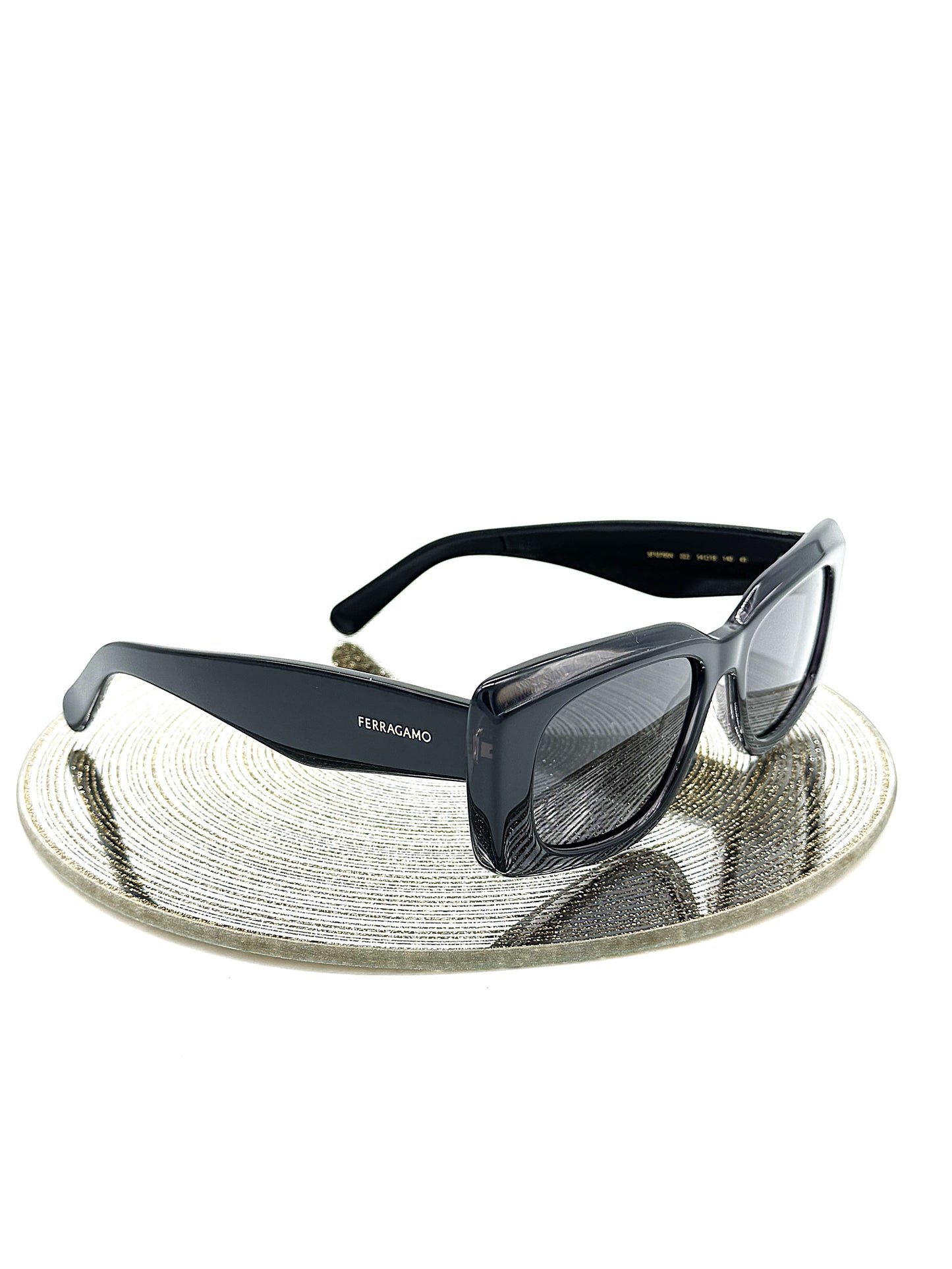Slavatore Ferragamo All Black Rectangle Frames