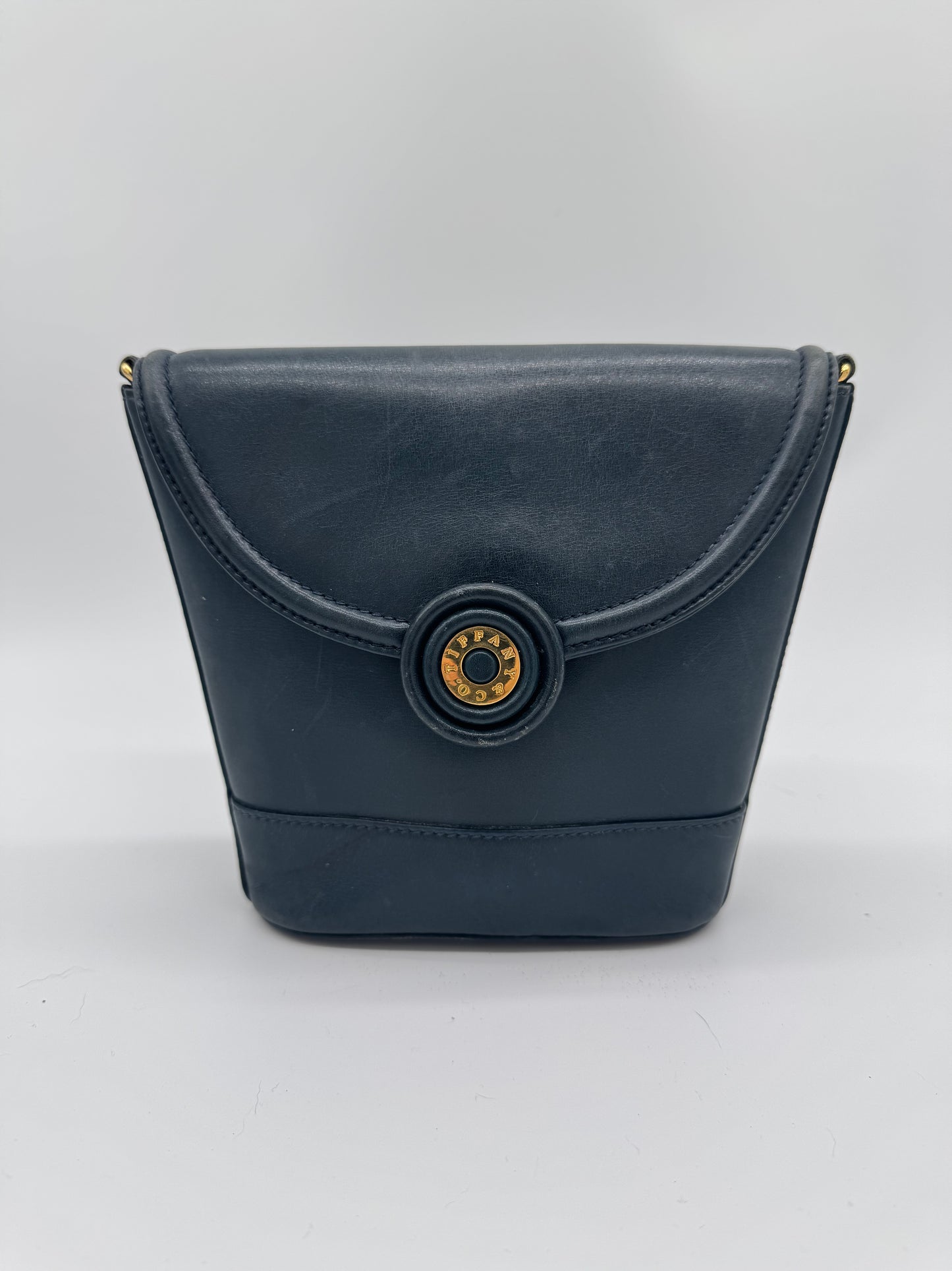 Rare Vintage Tiffany & Co Navy Blue Crossbody