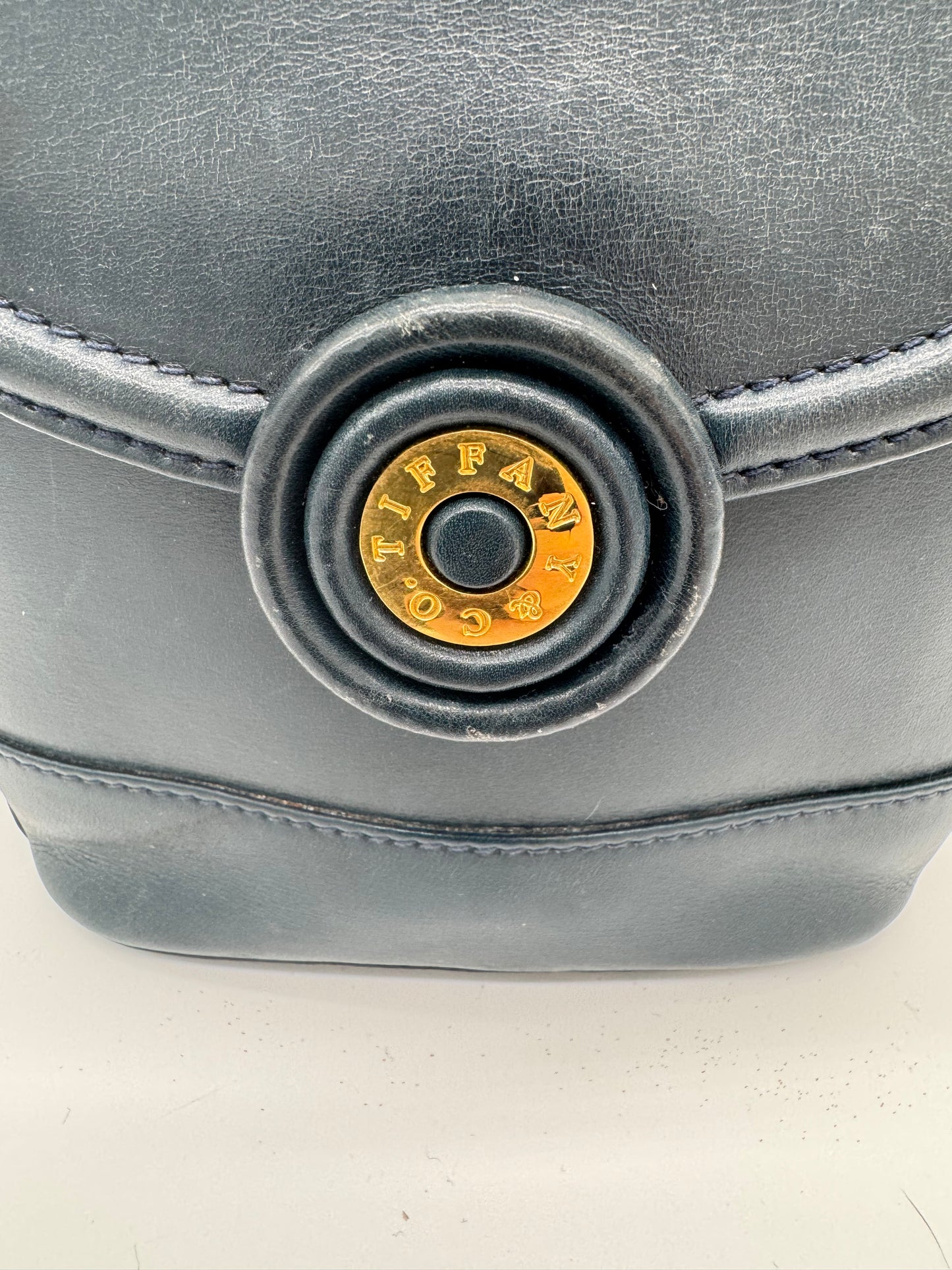 Rare Vintage Tiffany & Co Navy Blue Crossbody