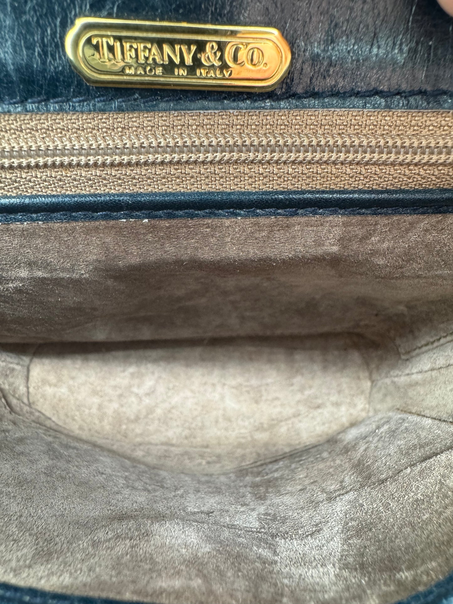 Rare Vintage Tiffany & Co Navy Blue Crossbody