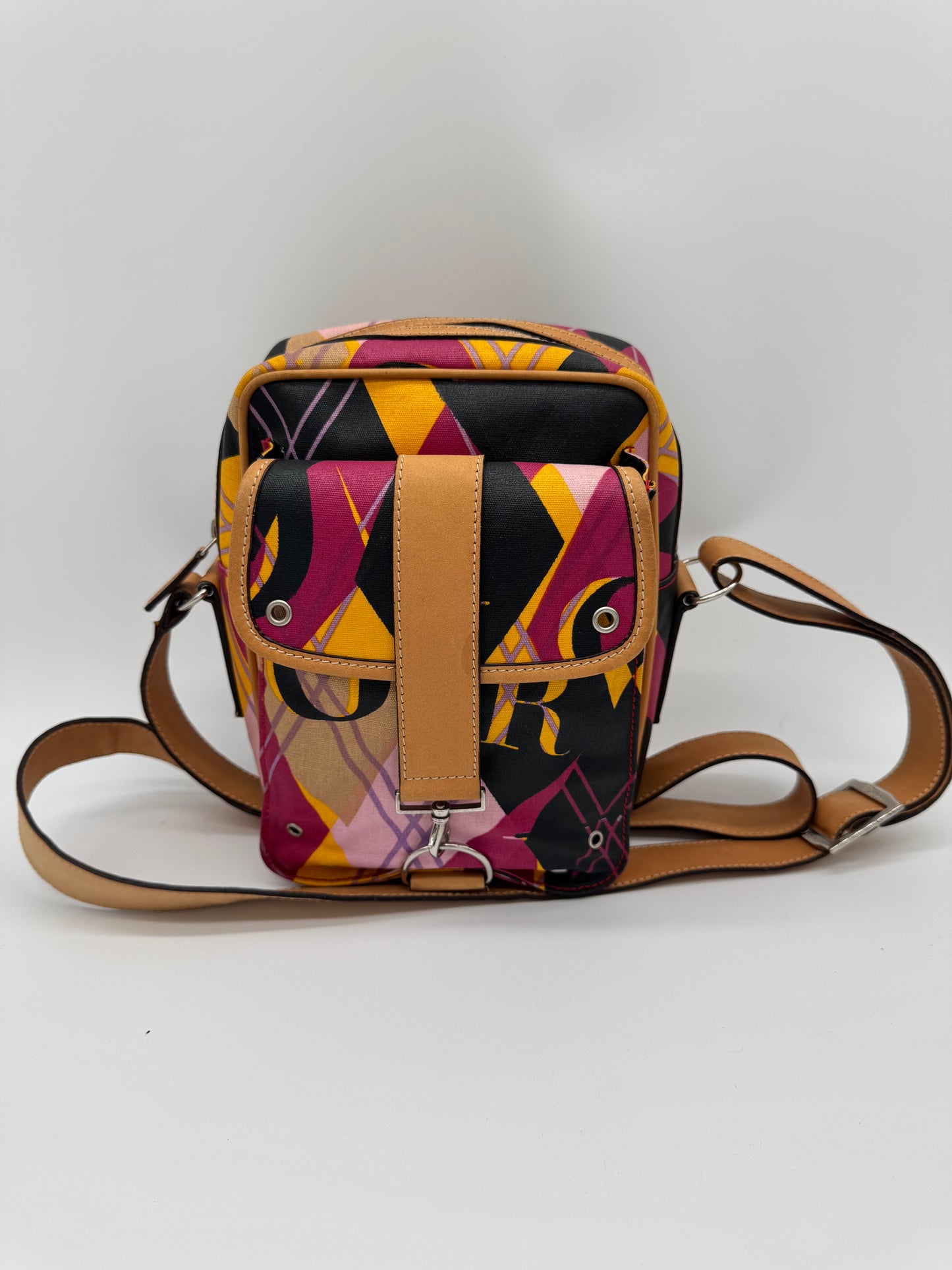 Christian Dior Multicolor Argyle Check Shoulder Bag
