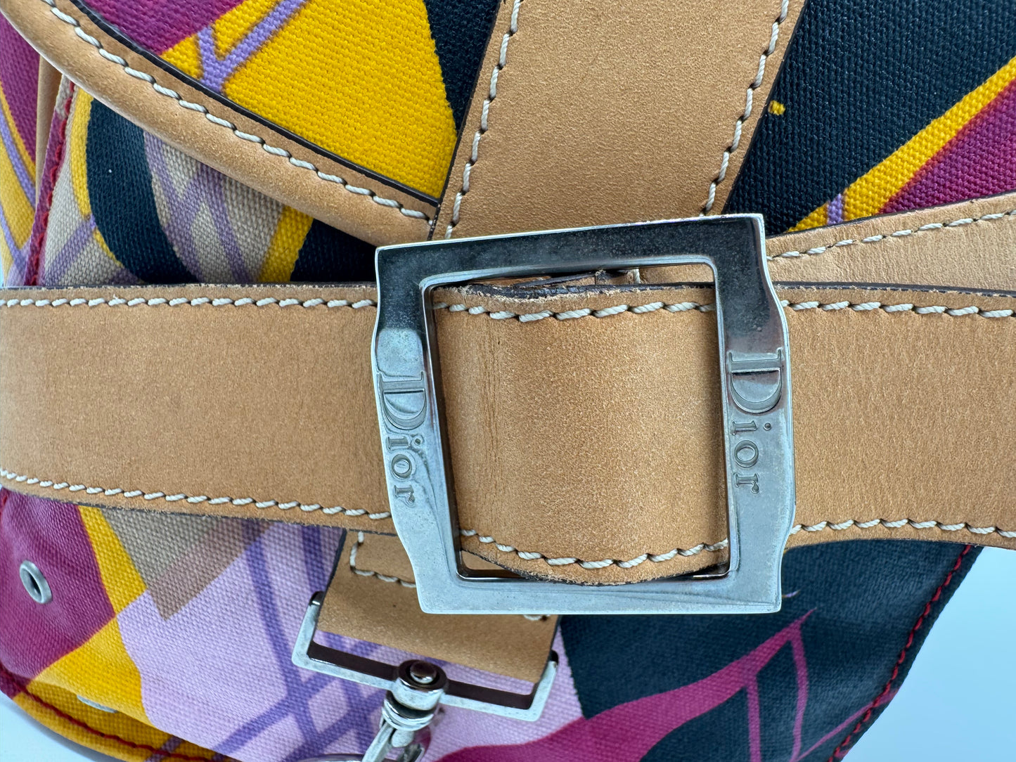Christian Dior Multicolor Argyle Check Shoulder Bag