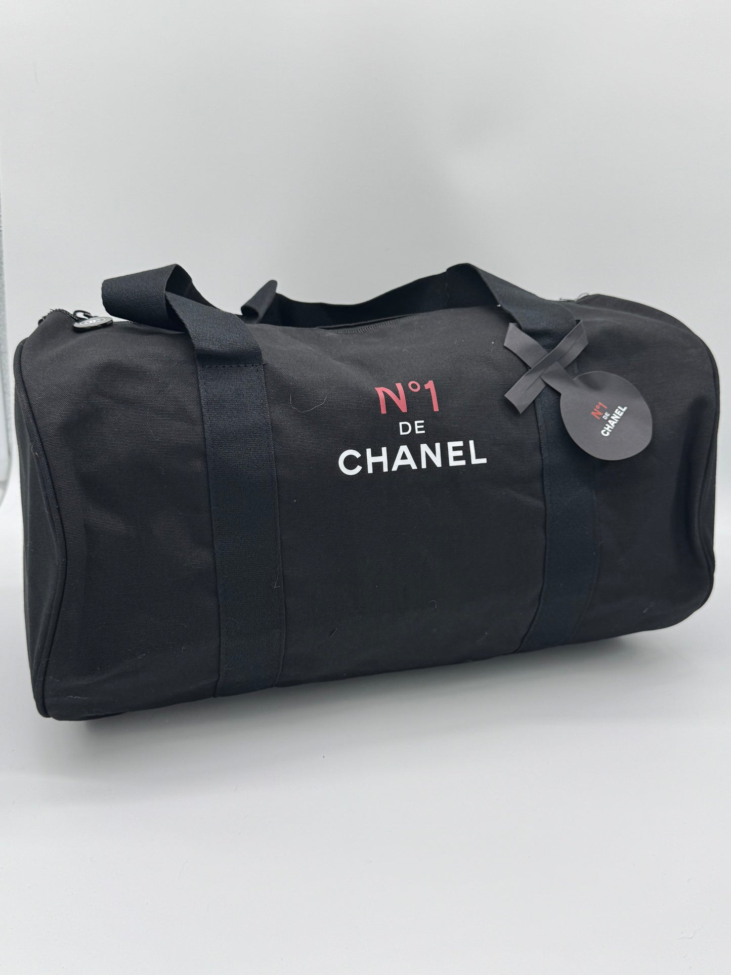 Chanel Black Canvas Duffle Bag