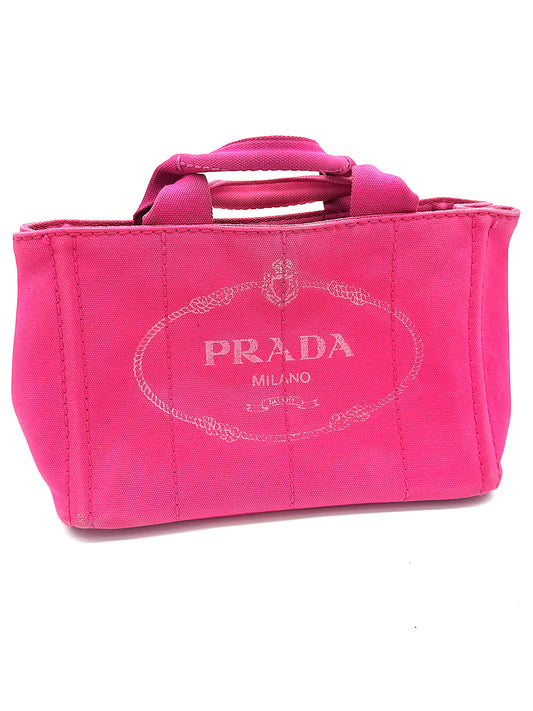 Prada Pink Canapa Tote Bag