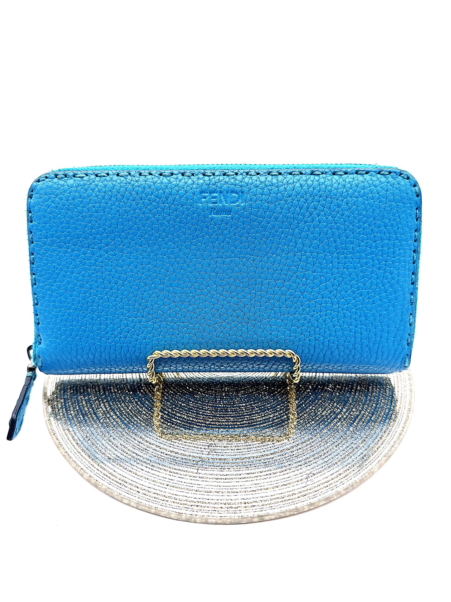 Fendi Selleria Blue Long Wallet
