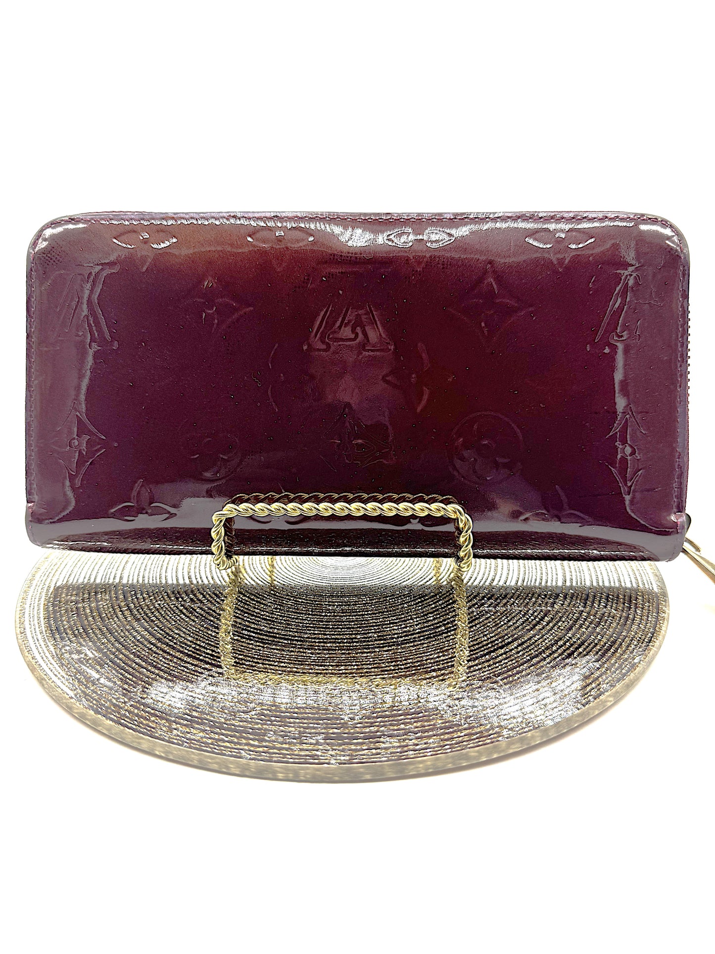 Louis Vuitton Burgundy Vernis Enamel Zippy Wallet