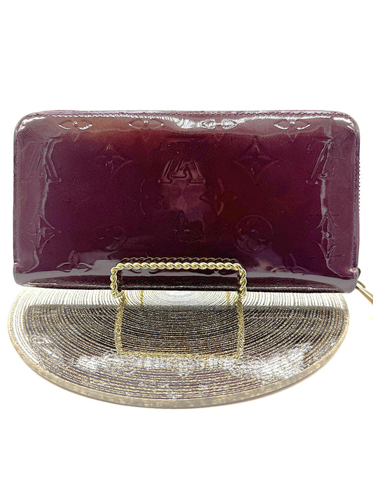 Louis Vuitton Burgundy Vernis Enamel Zippy Wallet