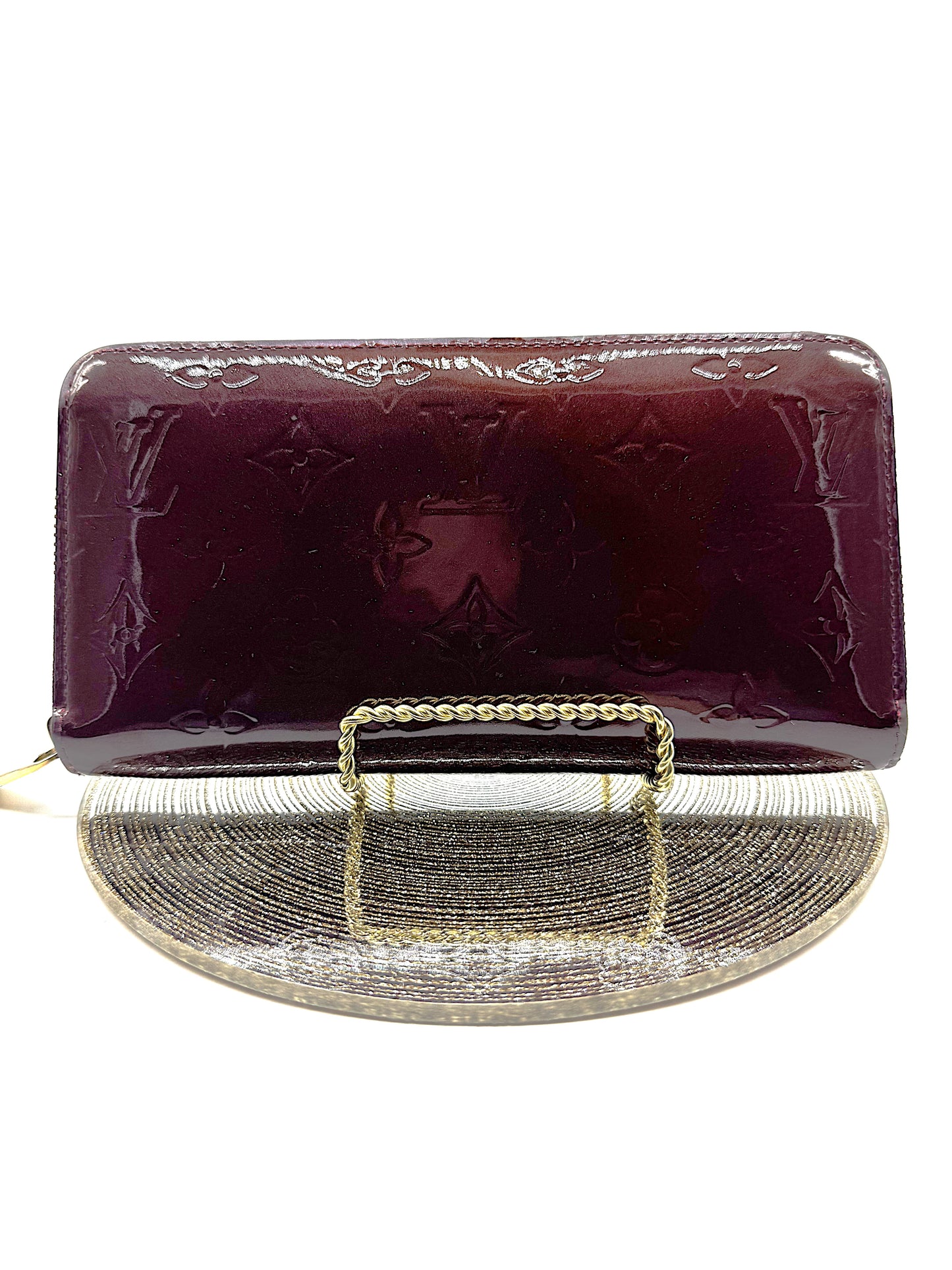 Louis Vuitton Burgundy Vernis Enamel Zippy Wallet