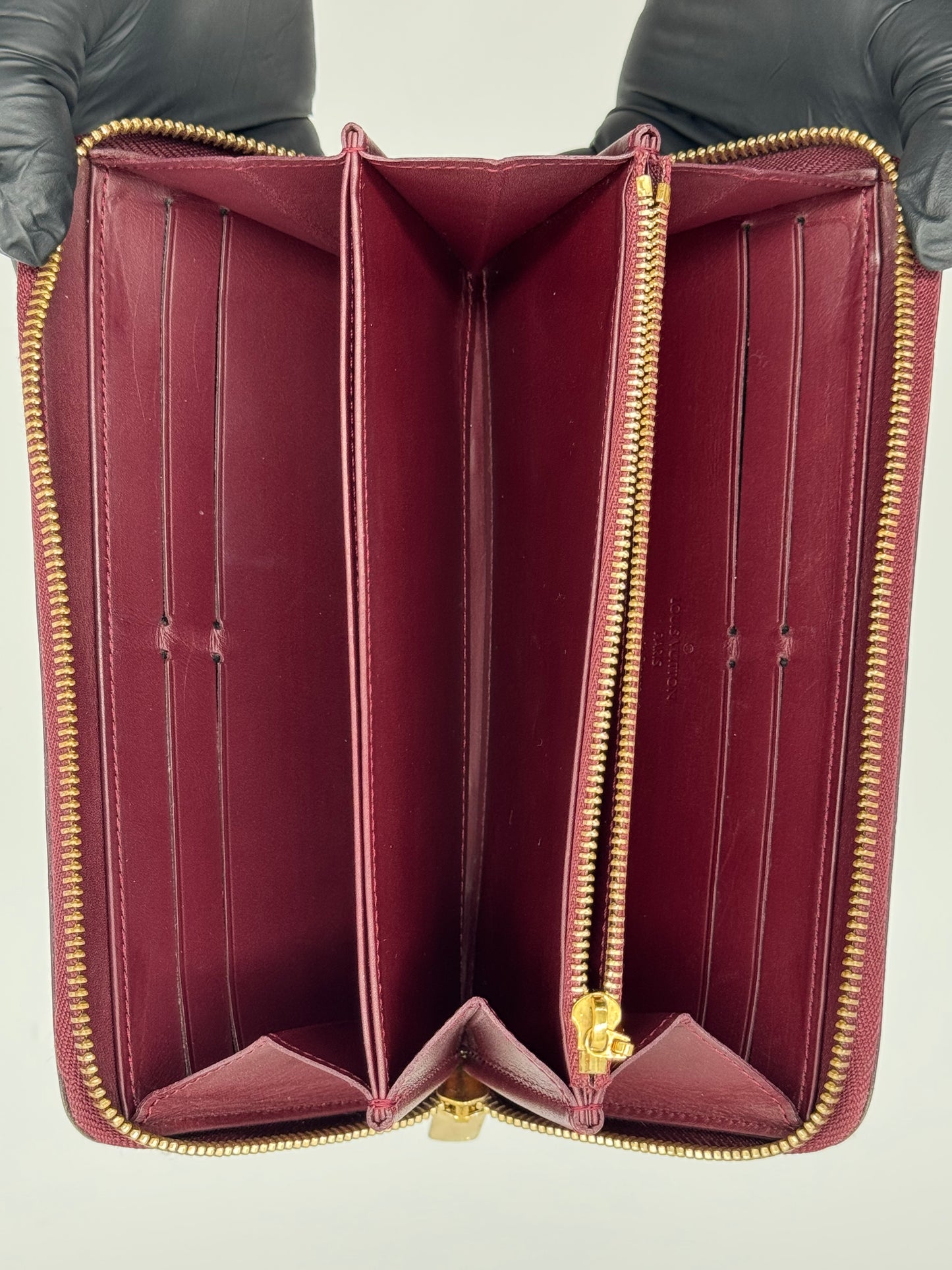 Louis Vuitton Burgundy Vernis Enamel Zippy Wallet