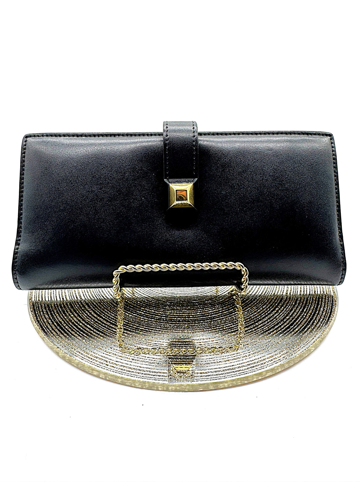 Fendi Black Leather Single Stud Long Wallet – Supreme Lux