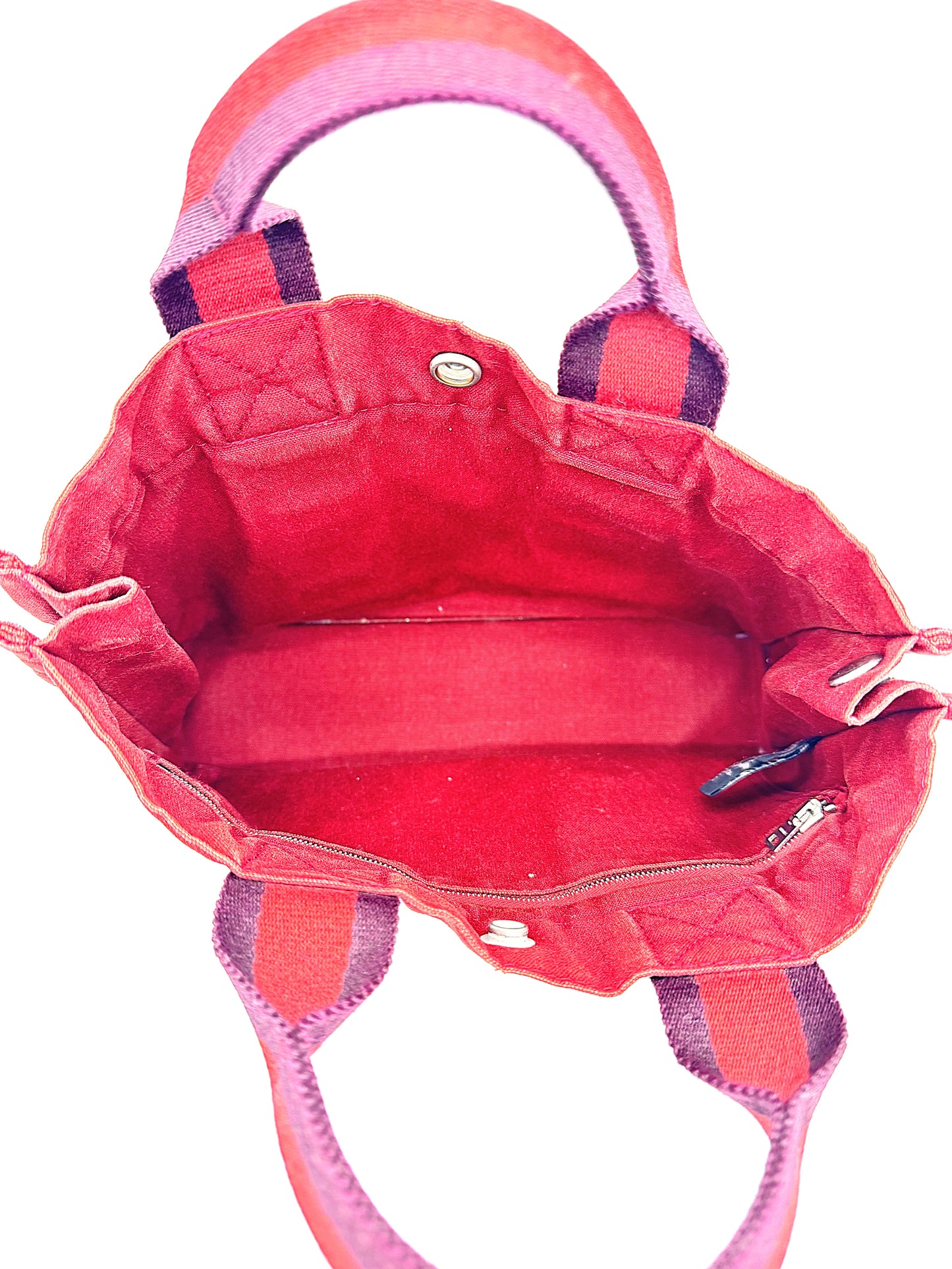 Vintage Hermes Red Canvas Tote