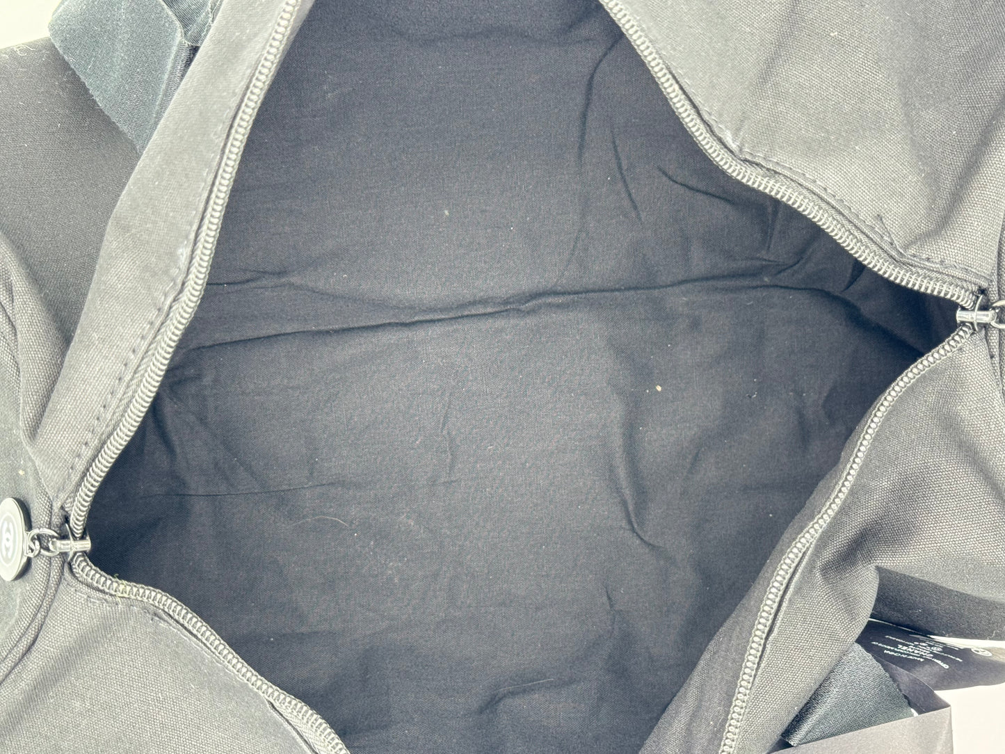 Chanel Black Canvas Duffle Bag